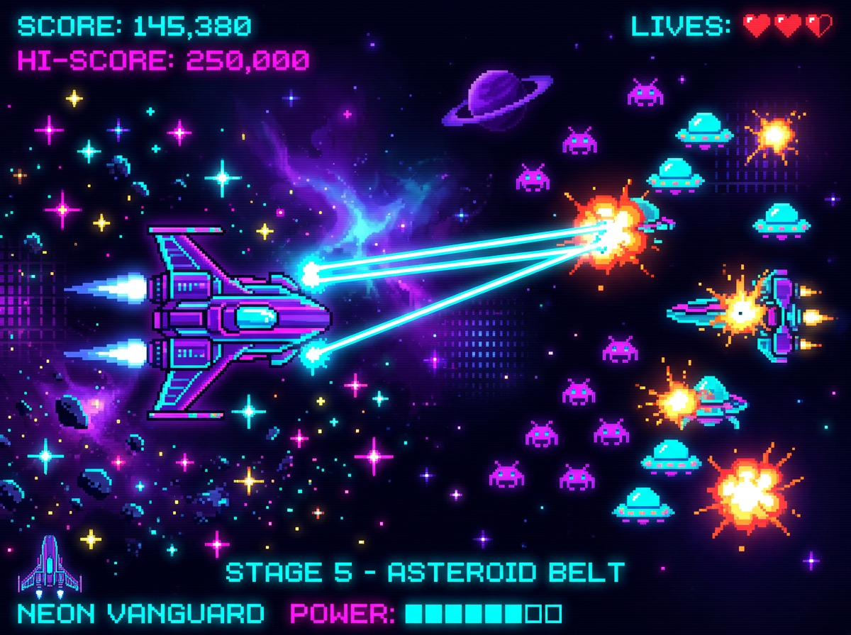 Retro arcade game